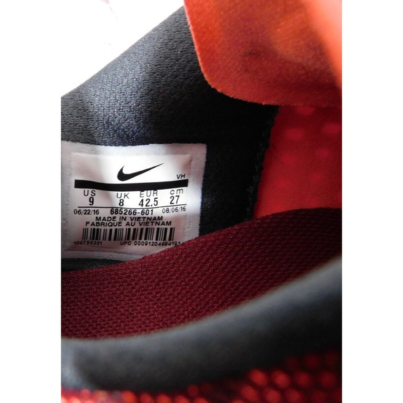 Men’s Nike FS Lite Run 2 Maroon Shoes Sneaker Size US 9 #685266-601 - Picture 6 of 7